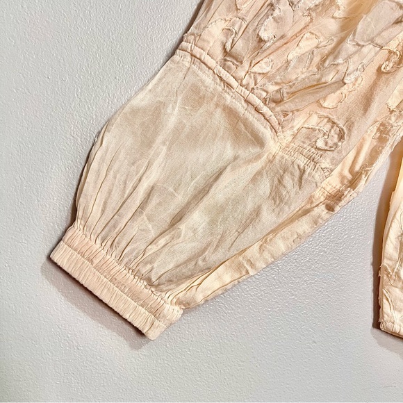 NWOT Rebecca Taylor Beige/Crème Floral Top-Stitching Blouse MSRP$350 - Picture 15 of 16